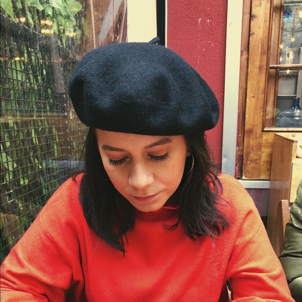 H&M black beret